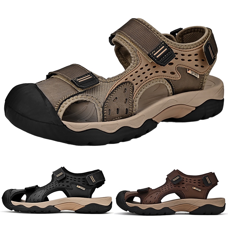 Mens closed toe hot sale waterproof sandals