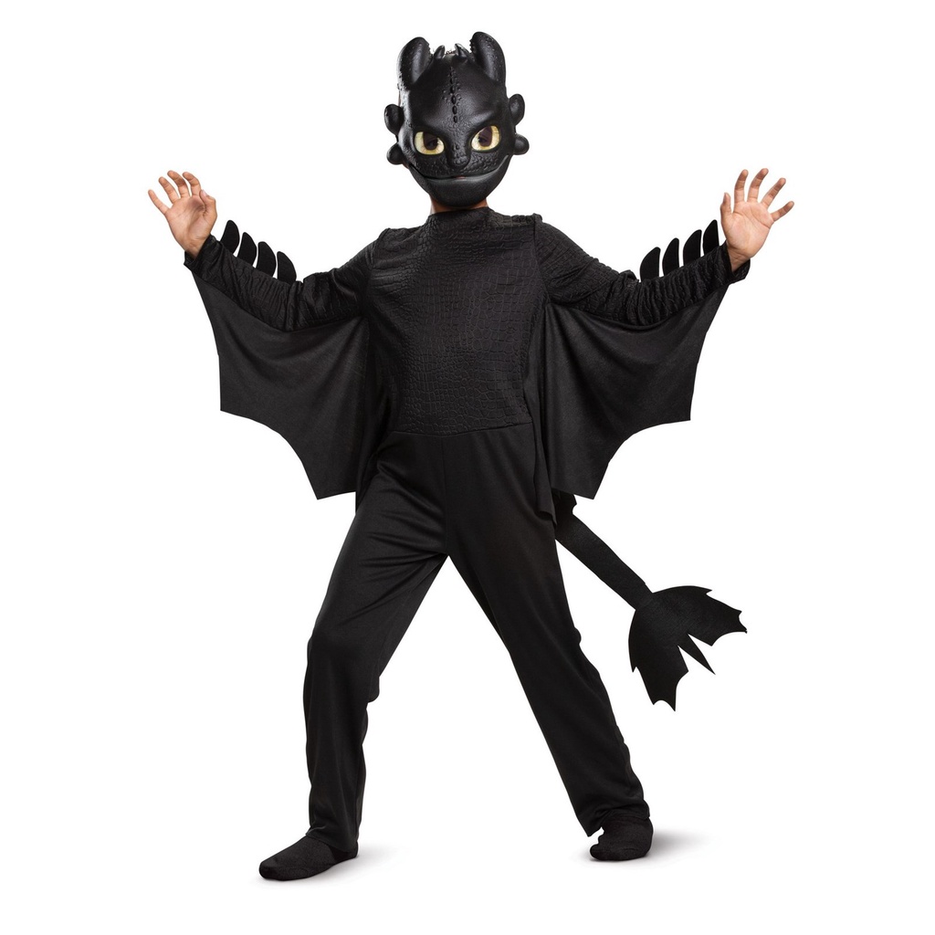 How to Train Your Dragon Dinosaur Toothless Toothless Costume 3-Piece ...