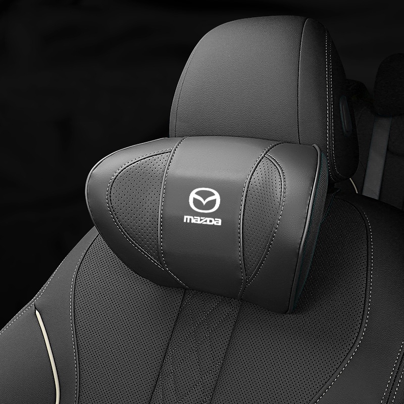 GTIOATO Car Pillow Head Rest Leather Lumbar Pillow Auto Headrest Pillow