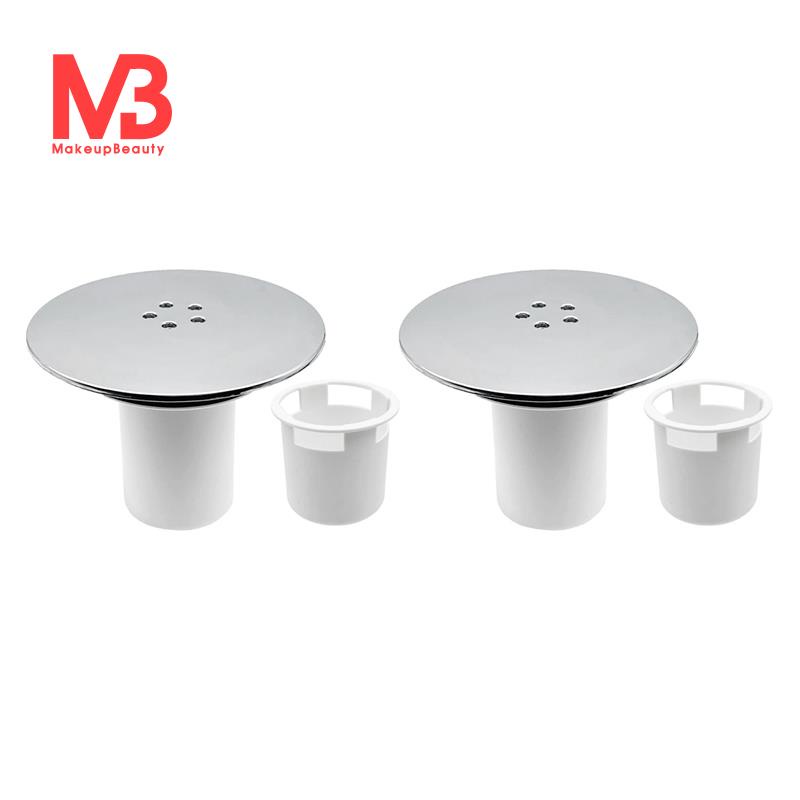 2X Shower Trap Cover, Shower Plug Hole Cover 90mm/115mm Plug Drain Replacement Hole Chrome Plated Finish