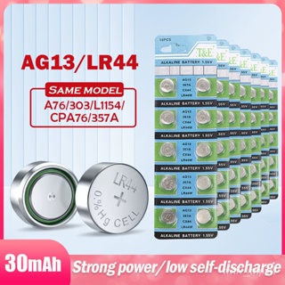 50pcs LR44 LR 44 A76 AG13 1.5V Button Cell G13A LR44 LR1154 SR1154 357A  SR44 SR44SW SR44W GP76 Toy Watch Clock Battery
