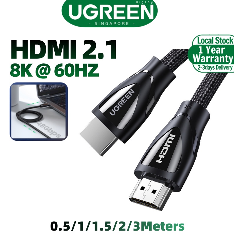 UGREEN HDMI 2.1 Cable 8K/60Hz 4K/120Hz 48Gbps HDCP2.2 HDMI Cable Cord