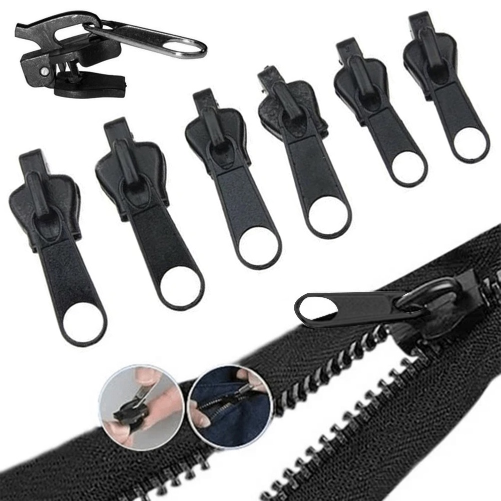 6Pcs Zipper Repair Kit Universal Instant Fix Replacement Zip Slider