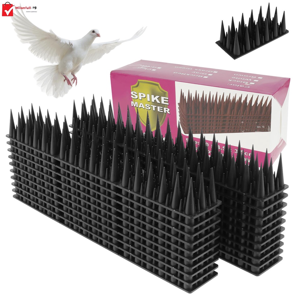 20pcs Bird Spikes Detachable Birds Deterrent Spike Reusable Plastic