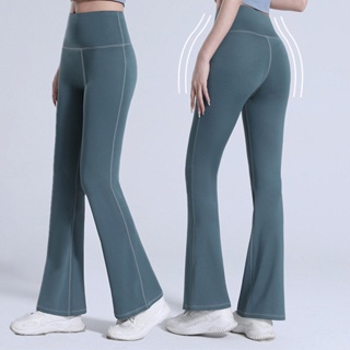 Flare Leggings for Women High Waisted Velvet Yoga Pants Tight Bootcut Dress  Pants Stretch Bell Bottom Lounge Trousers 