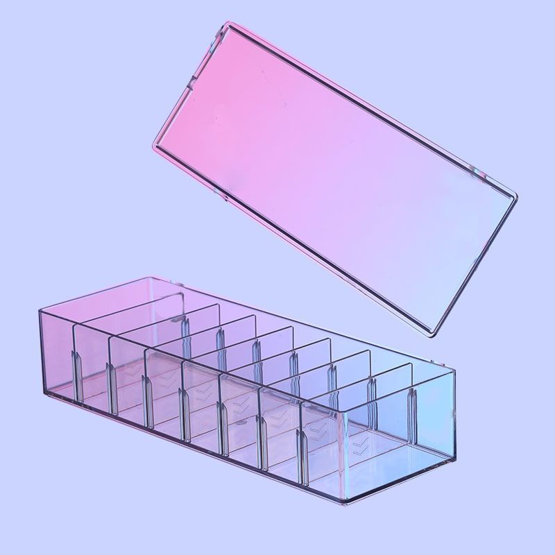 Desktop transparent acrylic grid card storage box business card box