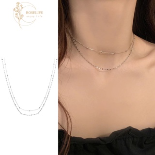 Fashion Double Hollow Heart Pendant Necklace for Women Girls Korean  Clavicle Chain Choker Wedding Party Girlfriend Jewelry Gifts