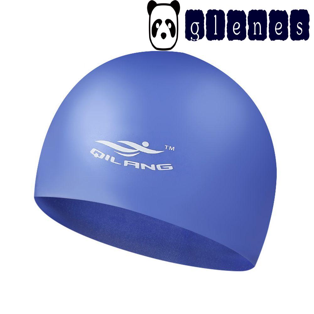 GLENES Swimming Cap Men and Women Practical Flexible Plus Size Silicone