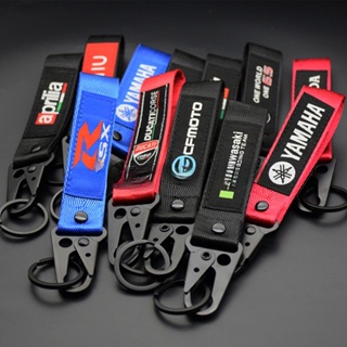 for Yamaha Racing Blue Biker Keychain Lanyard Motorcycle Key Chain Strap Tag