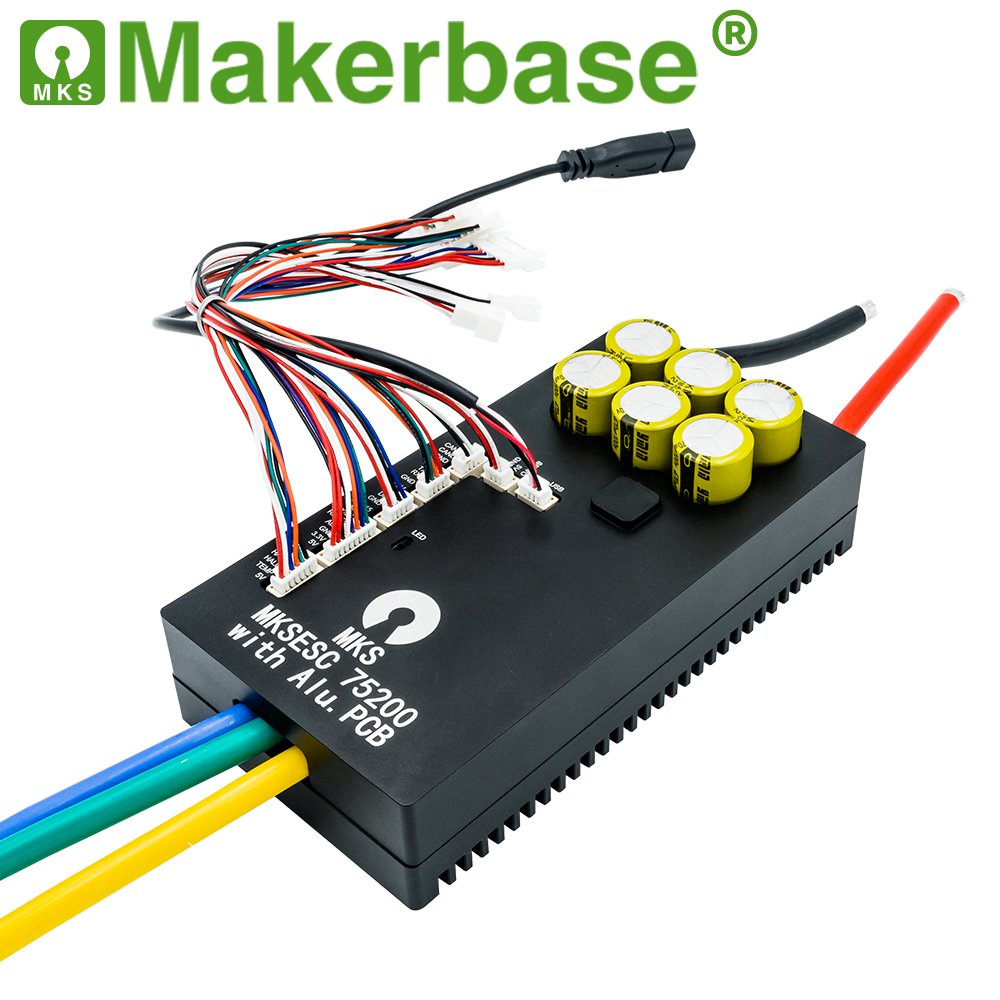 WK🥀Makerbase VESC 75200 V2 84V 200A High Current With Alu PCB Based on