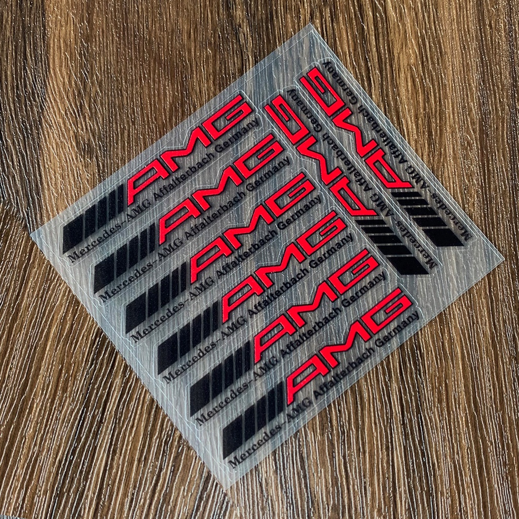 For Mercedes Benz AMG Decal Door Handle Rearview Mirror Center Console ...