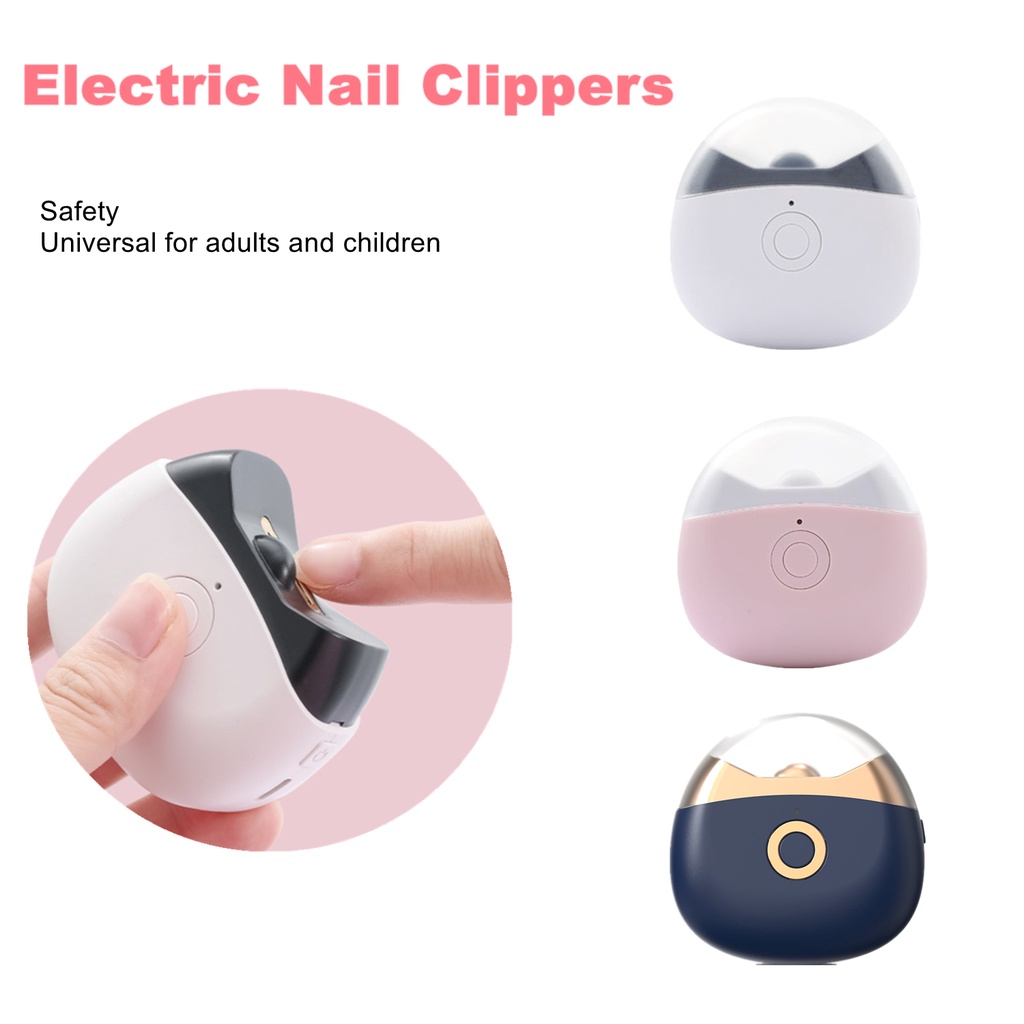 Automatic Nail Clipper, Electric Nail Clippers Automatic Safety Fingernail Cutter And Filer Rechargeable Nail Trimmer Nail Scissors Gift For