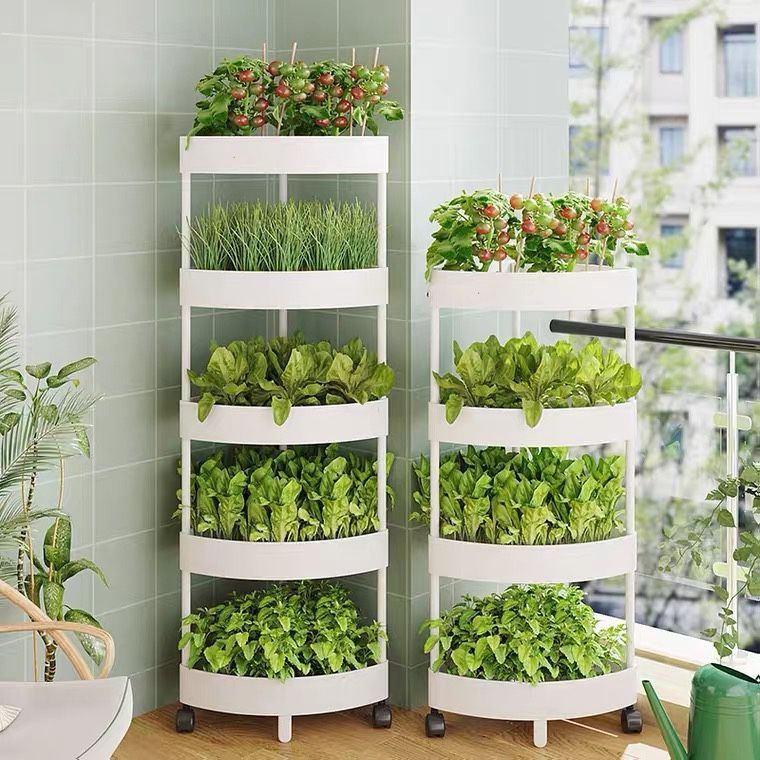 Balcony Vegetable Planting Artifact Multi-Layer Flower Planting Shelf ...