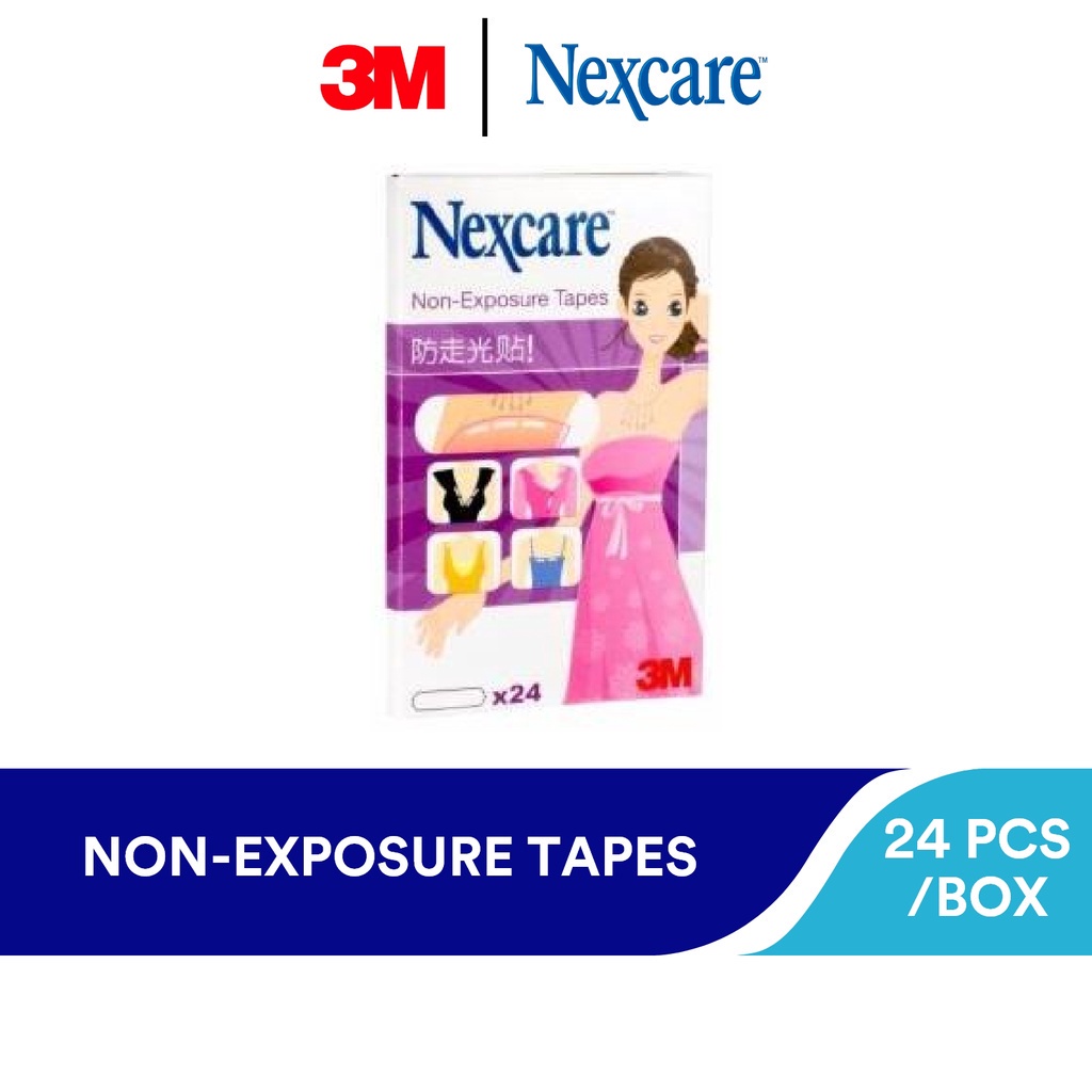 3M Nexcare Ladies Ultra Thin Transparent Non Exposure Tapes, 24/Box