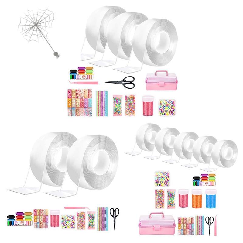 Nanos Bubble Balloon Tape Kit with Glitter Tweezer Fidget DIY Elastic