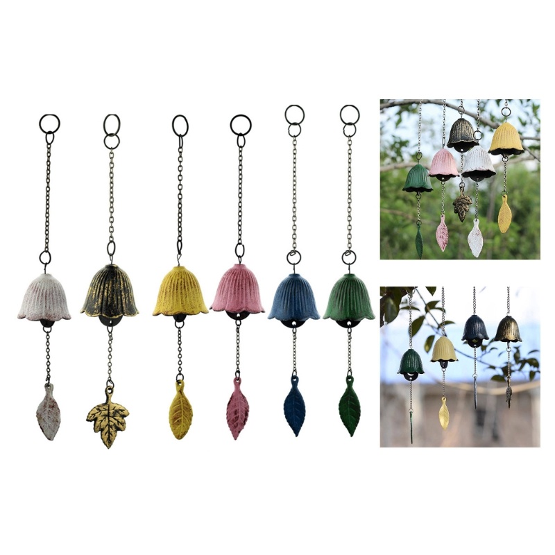Alilin Japanese Iron Wind Chimes Yard Decor Outdoor Hang Pendants Lucky ...