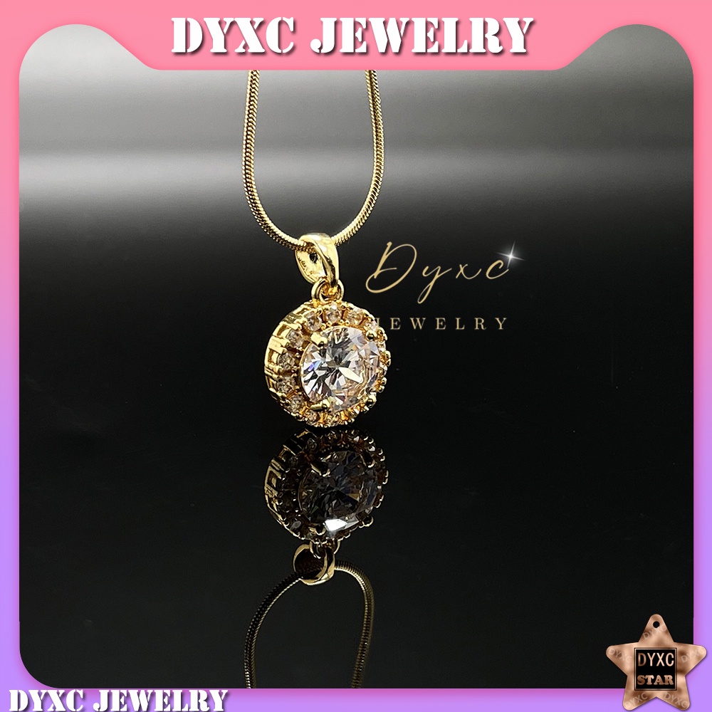 DYXC Jewelry Diamond Necklace for Women 18k Gold Necklace Pendant Chain Fashion Jewelry Accessories Best Gift