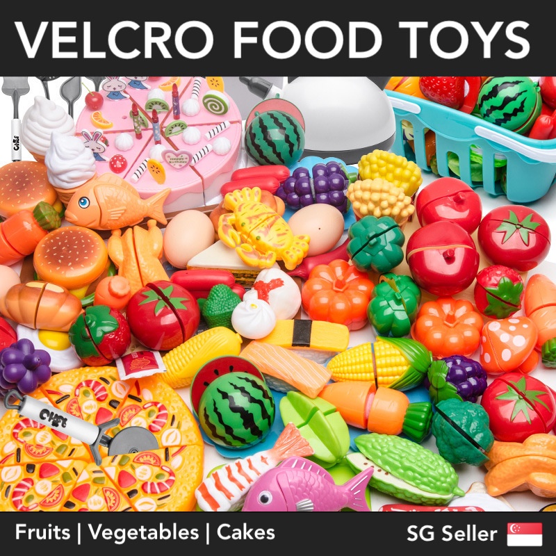 💗 Velcro Vegetables and Fruits Toys Cooking Toys Pretend