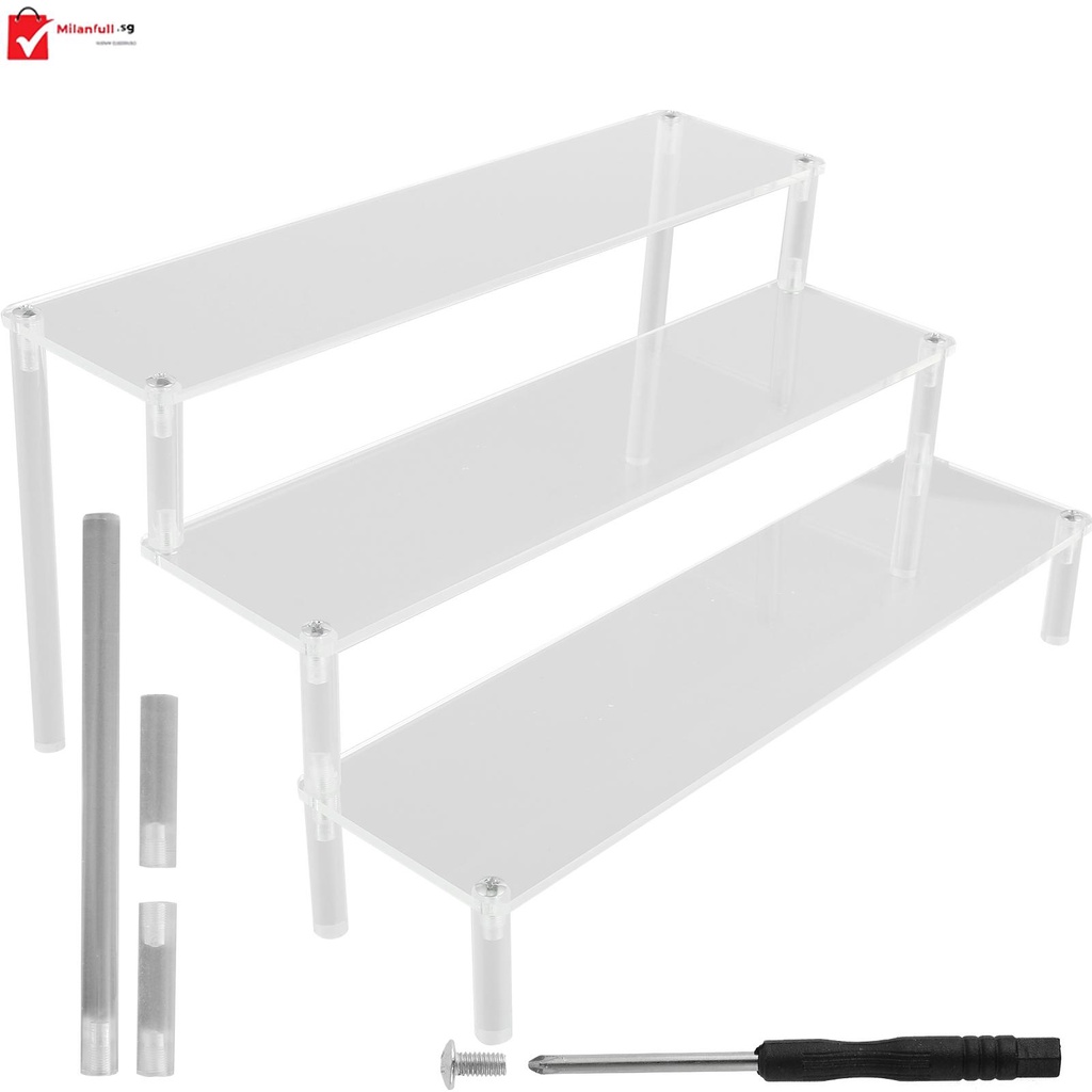 Acrylic Risers Display Stand 3 Tier Acrylic Tiered Shelf Clear Tiered ...