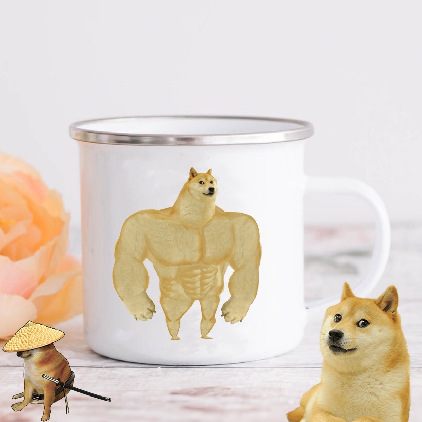 Steve Cute Cheems Pet Enamel Coffee Mugs Funny Cup Hottest LOGO ...