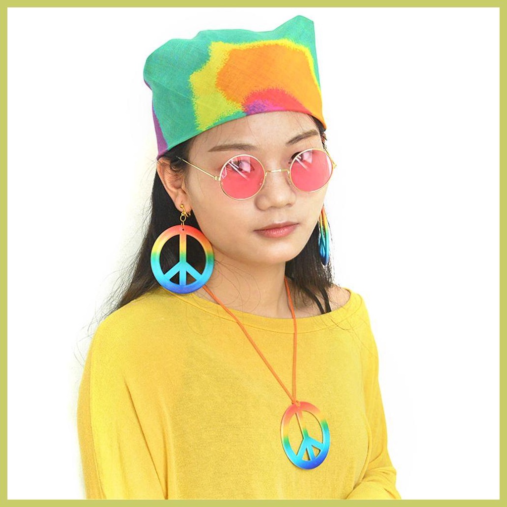 Hippy Costume Hippy Accessories for Men and Women Hippie Costume Accessory Set for Retro Theme