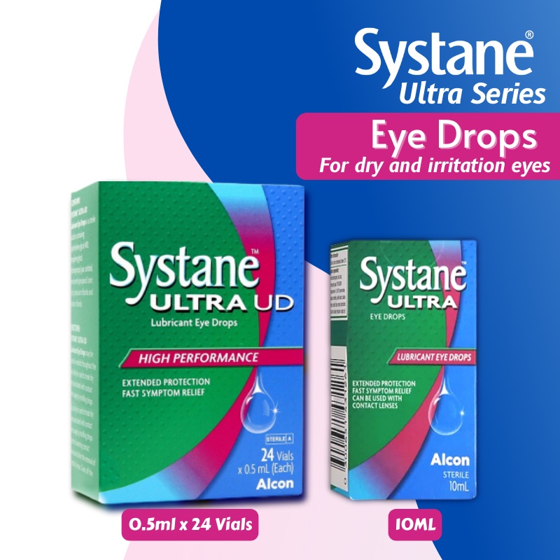 Alcon Systane Ultra Lubricant Eyedrops 10ML /24 VIALS x 0.5ML EACH /eye ...