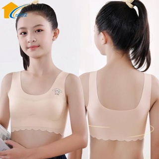 Girls Sports Bra Cotton Underwear Non-wired Padded Sports Bra Training Bra  Bralette Top Bustier For Kids Teens 8-16 Years