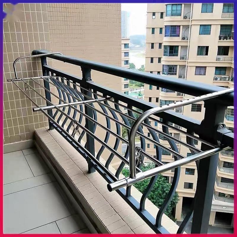 Extended Clothes Drying Rack Windowsill Balcony Telescopic Clothes ...