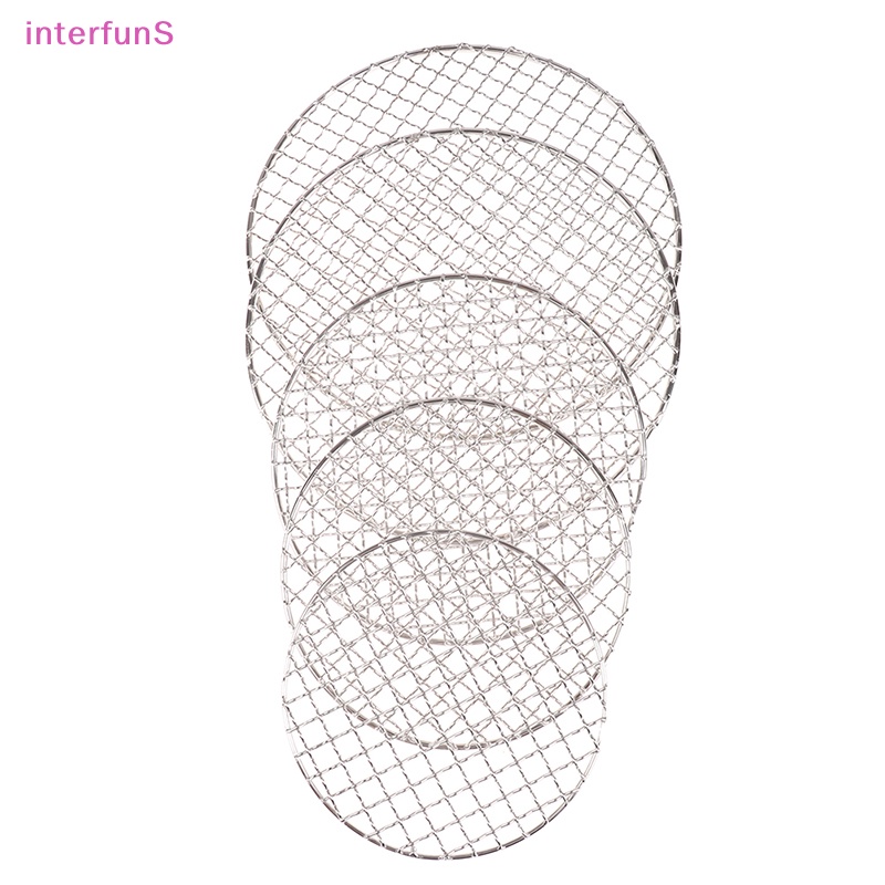 [InterfunS] Stainless Steel Round BBQ Grill Net Round Grate Steam Net