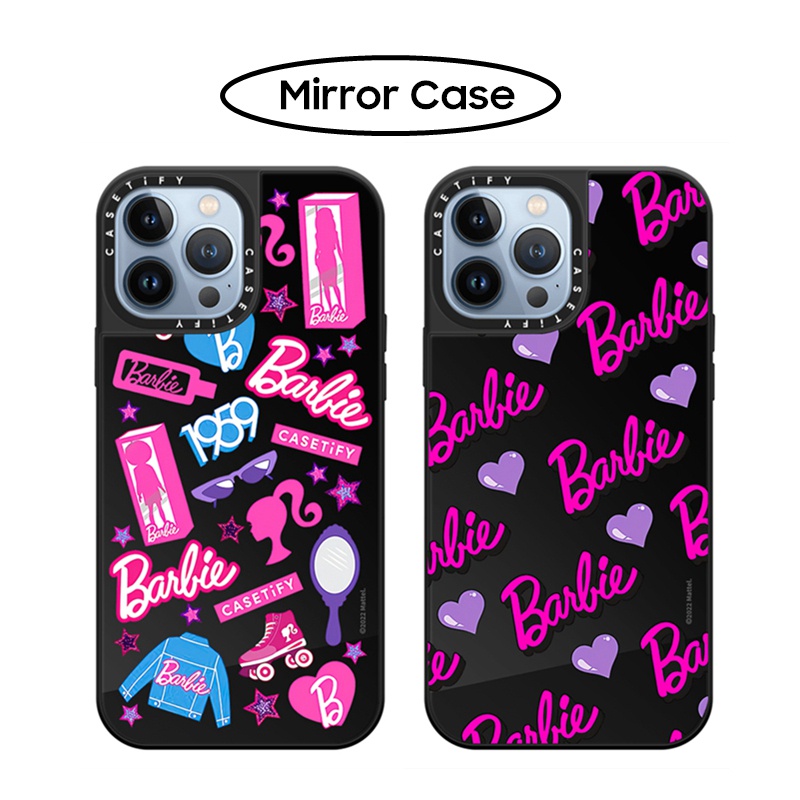 Casetify Barbie Logo Pattern Mirror Soft Silicone Case Cover For iPhone ...