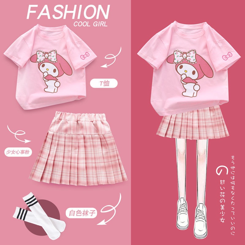 kid-s-kuromi-shirt-skirt-children-s-clothes-melody-dress-kuromi-dress