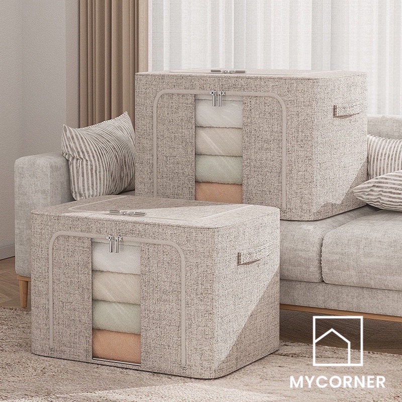 Storage Box Thickened Real Cotton and Linen Clothes Fabric Clothing ...