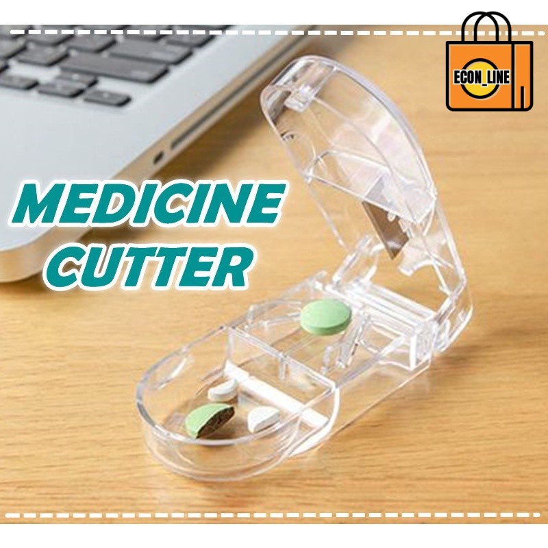 Portable Medicine Cutter Pill Cutter Box Storage Case Box Dispenser ...
