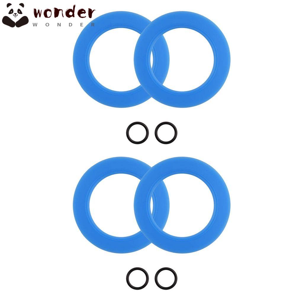 WONDER 4PCS Flush Valve Seal Kit, Rubber Blue Valve Gasket, Durable Round Replace Accessories