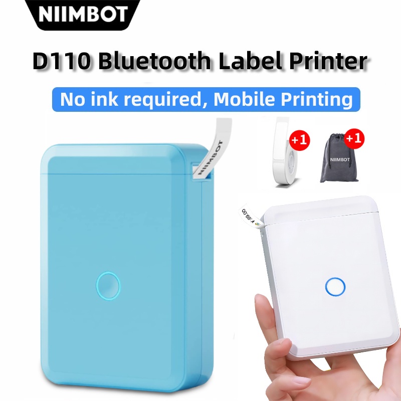NiiMbot D110 Label Printer, Inkless Portable Wireless Bluetooth Thermal