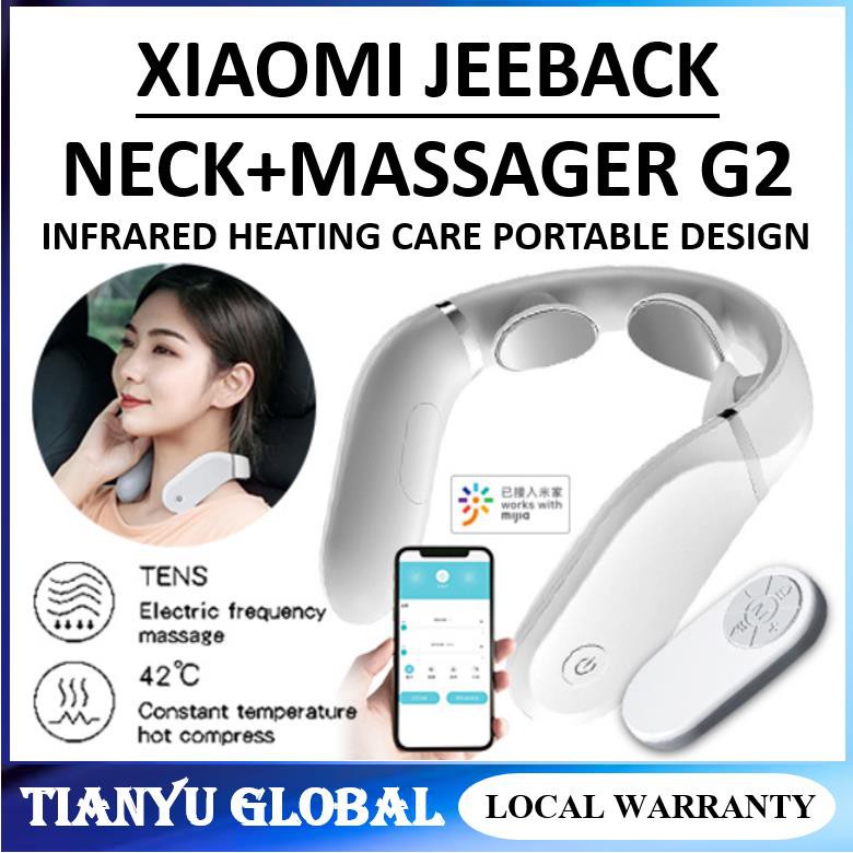 XIAOMI Jeeback G2 Cervical Spine Massager Mijia APP Control 42 Degree Hot  Compress Neck Pain Relief Wireless Back Neck Massager