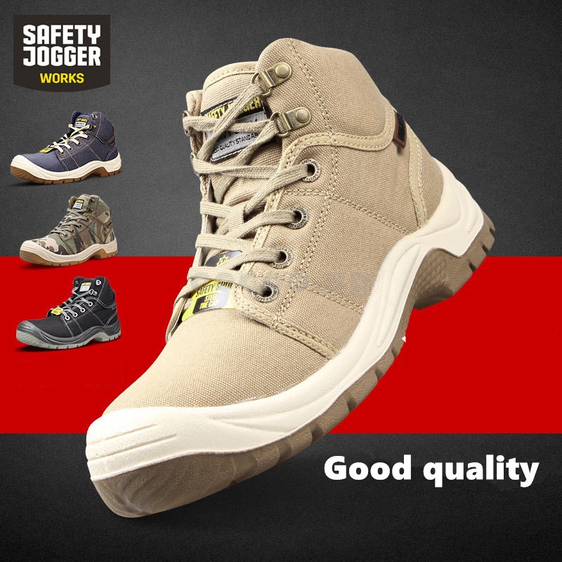 Safety Jogger desertEH Mid Cut Lace Up Safety Shoes Safety boots Men Antismashing Anti