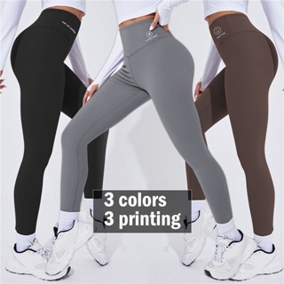 High waist hip yoga pants double-sided sanding elastic slim running pants  women