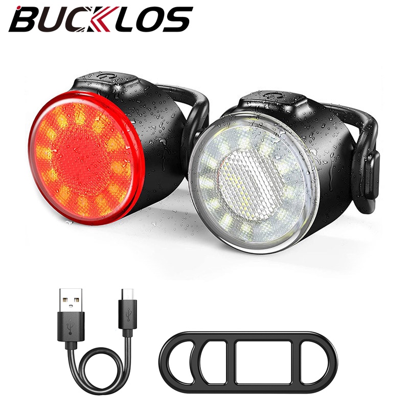 Bucklos Bike Lamp LED USB Charging Bicycle Waterproof Lights 6 Modes ...