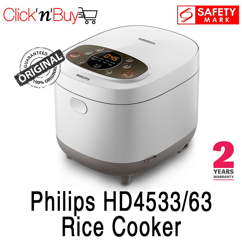 Philips HD4533 Rice Cooker. 8L Capacity. Safety Mark Approved. 2 Year