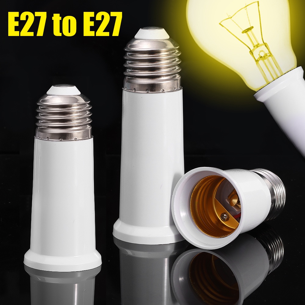 65mm 95mm 120mm E27 to E27 Extender Lamp Holder Socket Fitting ...