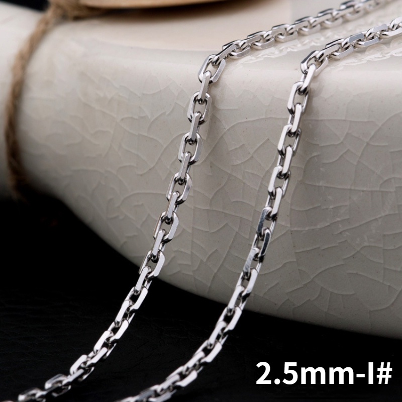 45-70cm S925 Sterling Silver Necklace Men 2-4mm Thick Chain Box