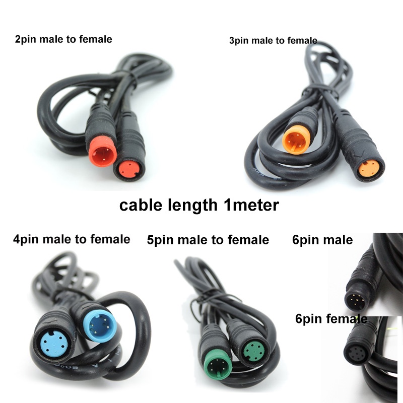 Connettore Cavo Ebike M8 A 2-6 Pin – Sensore Segnale Freno 20 Cm (Senza Marca)