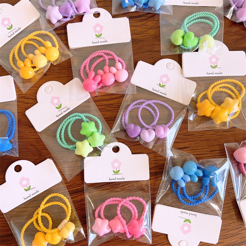 Girls Star Rabbit Rubber Bands Cute Cartoon Hair Rope Baby Tie Small Rubber Band Baby Hair Rings