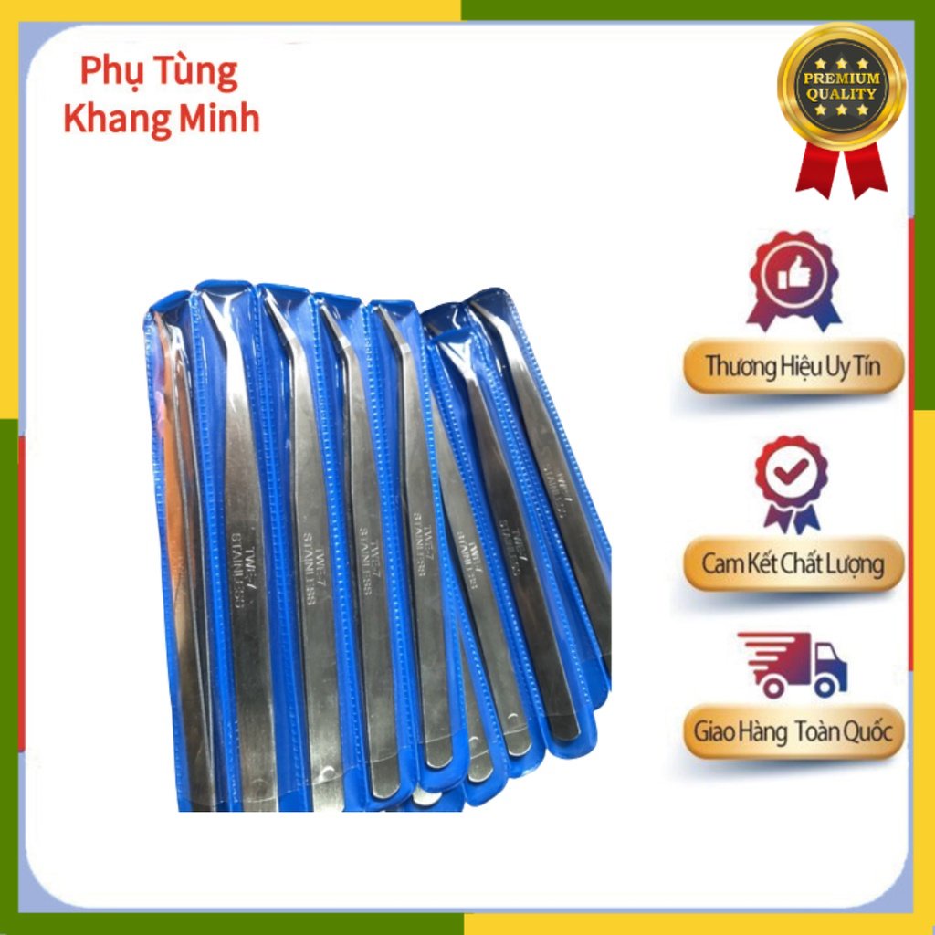 Combo of 5 Tweezers, Genuine Curved Thread Picker Twe7 Stainless Khang ...