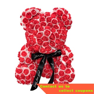 Dropship 40cm Rose Bear Heart Artificial Flowers Red Rose Bear For Women  Valentine's Wedding Birthday Christmas Gift Home Decoration to Sell  Online at a Lower Price