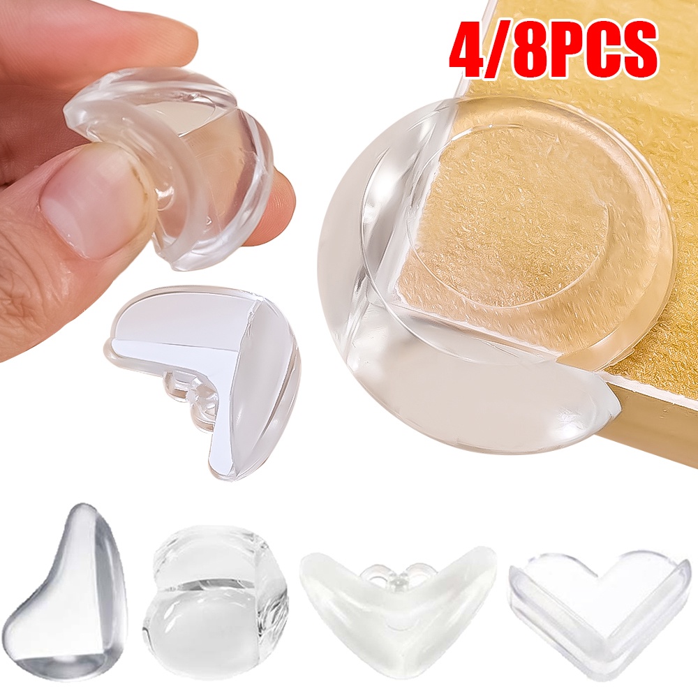 4/8Pcs Baby Safety Silicone Table Corner Edge Protection Cover Soft ...
