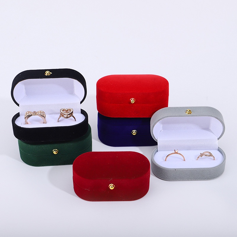 1 pcs 7.3x4.3cm High grade flocked jewelry box, jewelry ring box