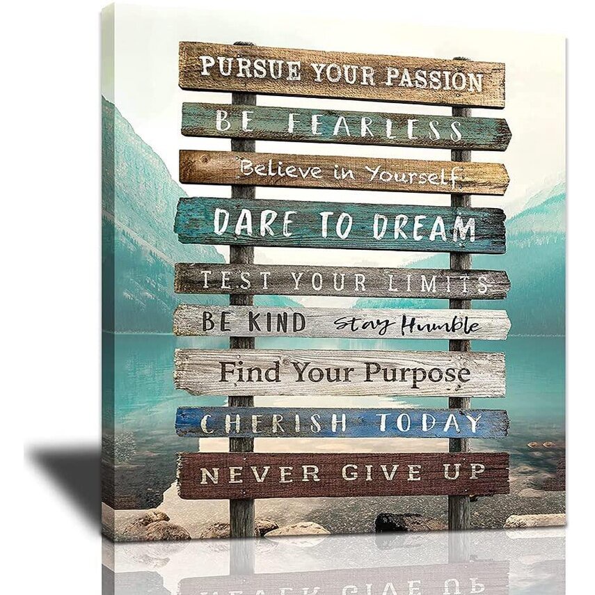 Inspirational Quotes Wall Art Framed Motivational Quotes Poster For