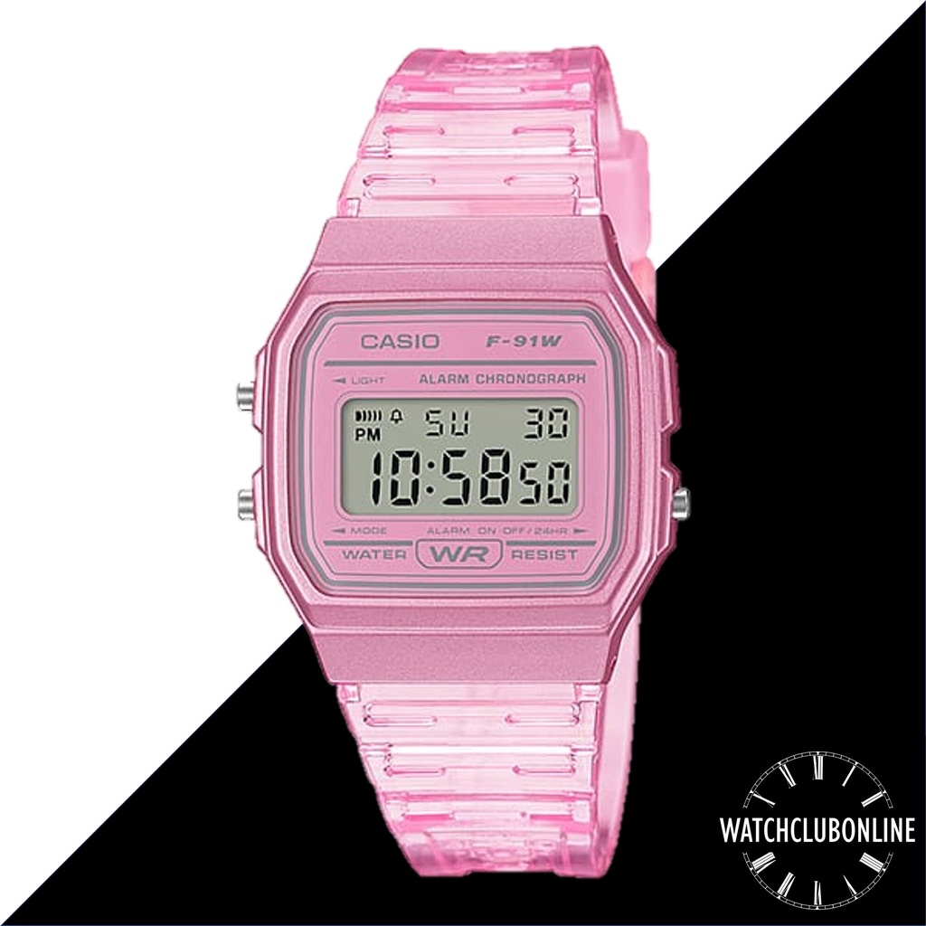 Casio hot sale f91w pink